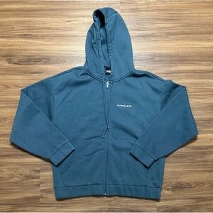 Alphalete Classic Full Zip Gym Athletic Fleece Hooded Jacket Men's Sz M Blue